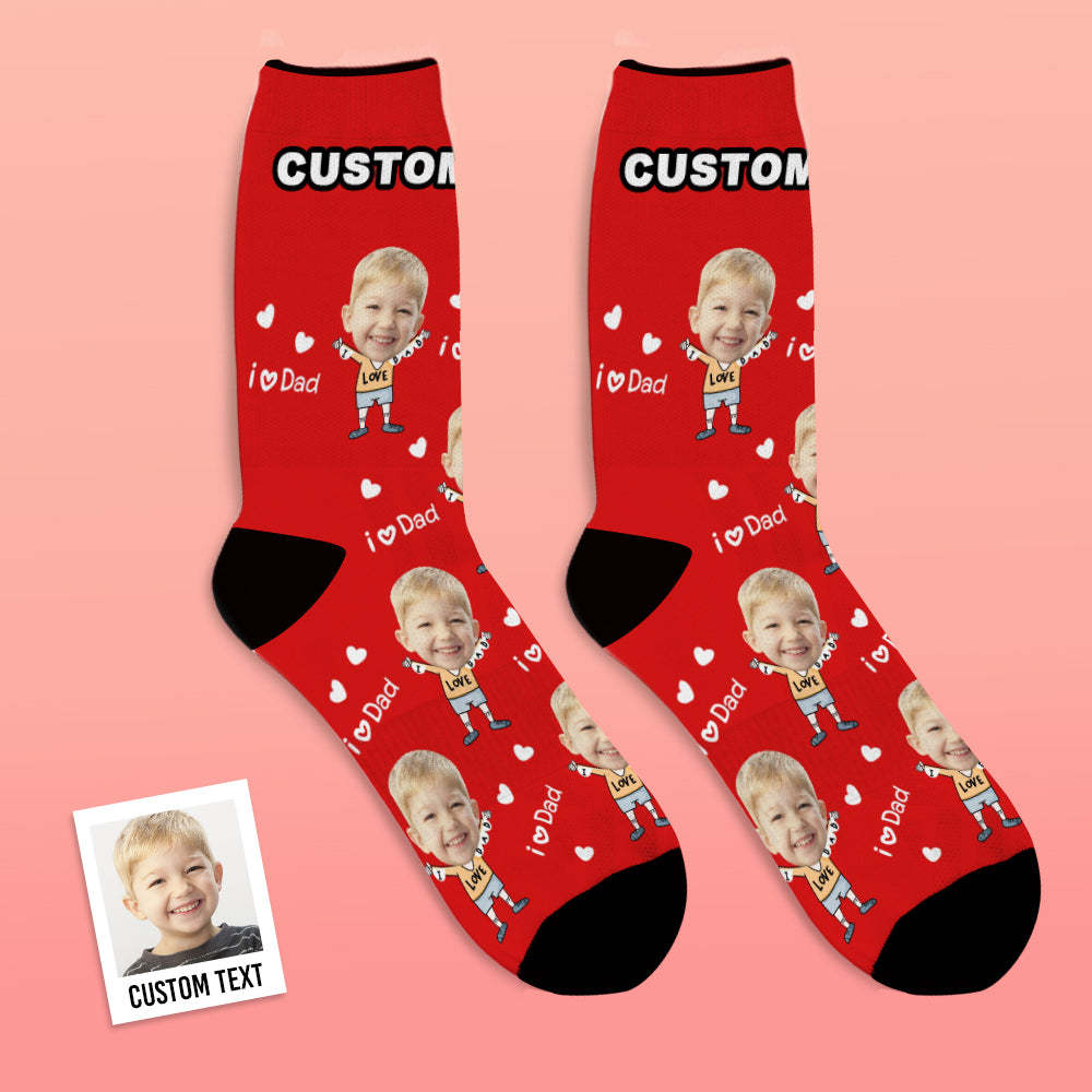 Custom Face Socks To The Dearest Dad-MyFaceSocks