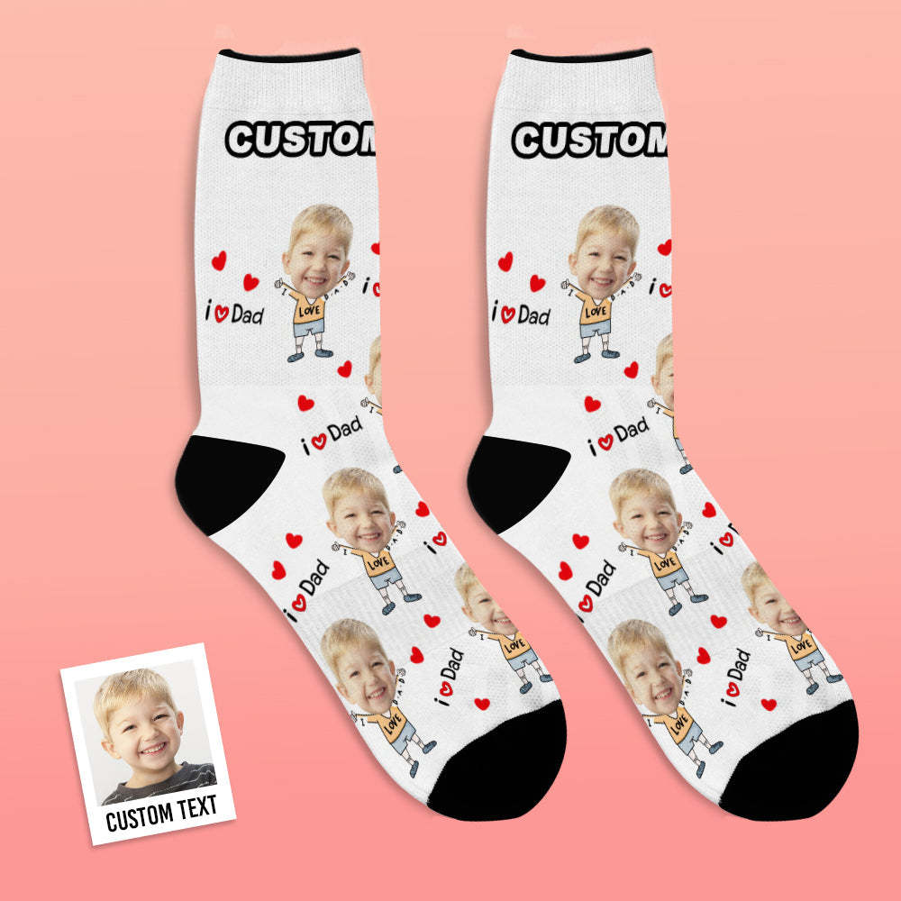 Custom Face Socks To The Dearest Dad-MyFaceSocks