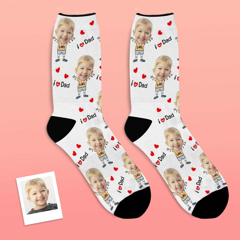 Custom Face Socks To The Dearest Dad-MyFaceSocks