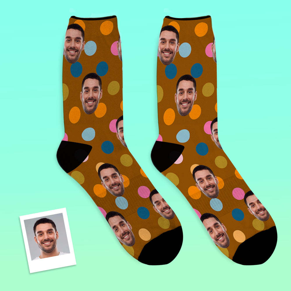 Custom Face Socks Your Face On Dots