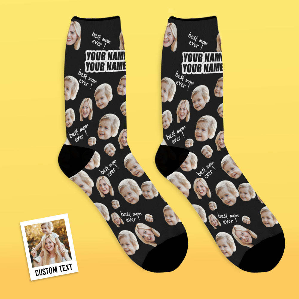 Custom Face Socks Gifts For Mother Best Mom Ever