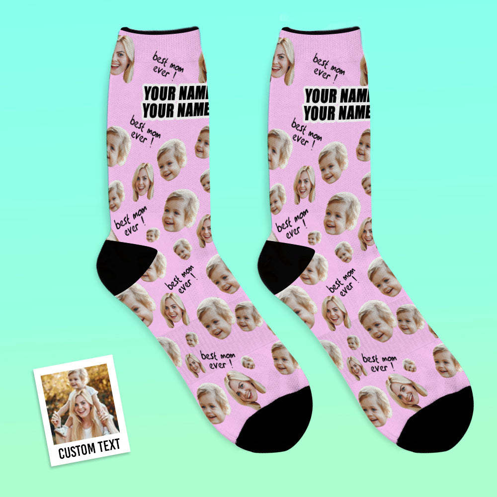Custom Face Socks Gifts For Mother Best Mom Ever
