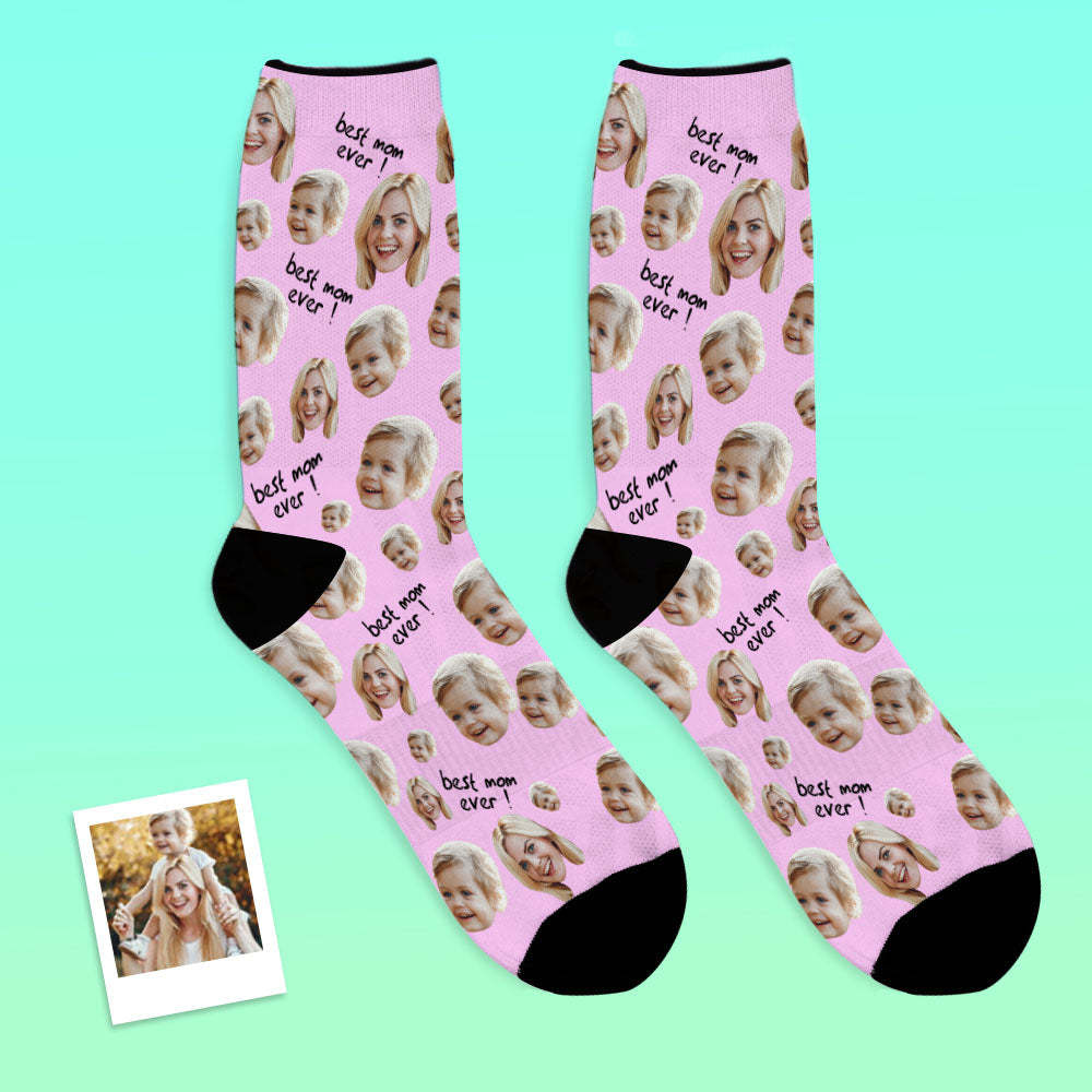 Custom Face Socks Gifts For Mother Best Mom Ever