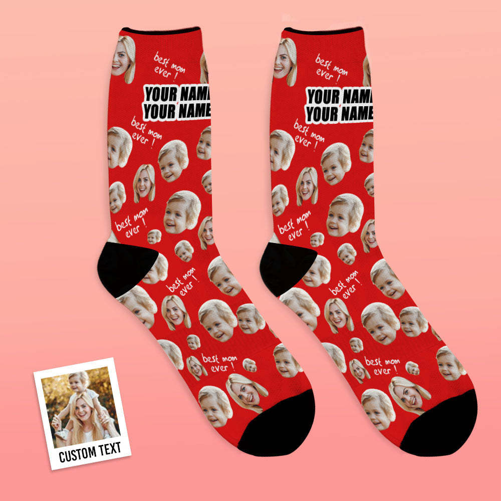 Custom Face Socks Gifts For Mother Best Mom Ever