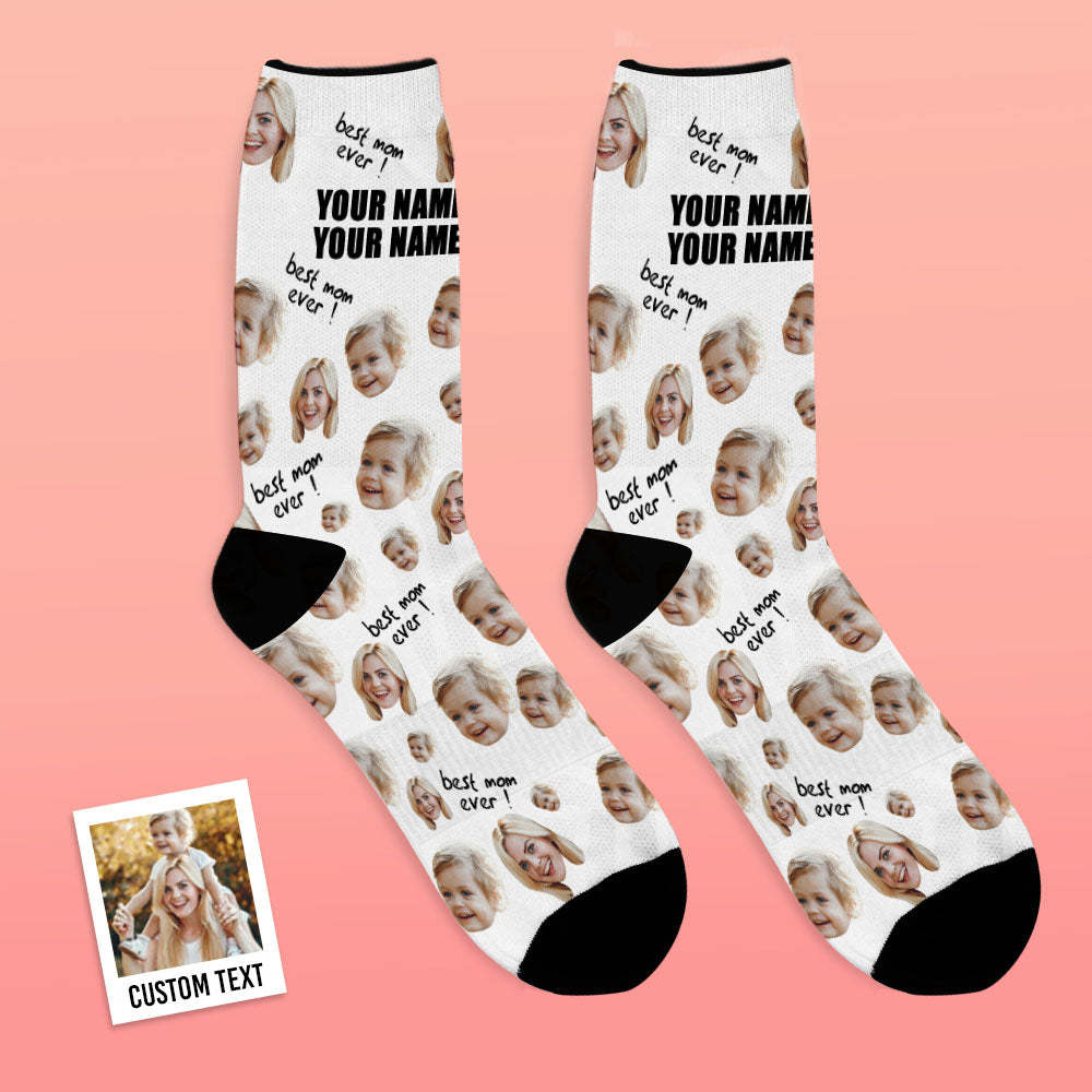 Custom Face Socks Gifts For Mother Best Mom Ever