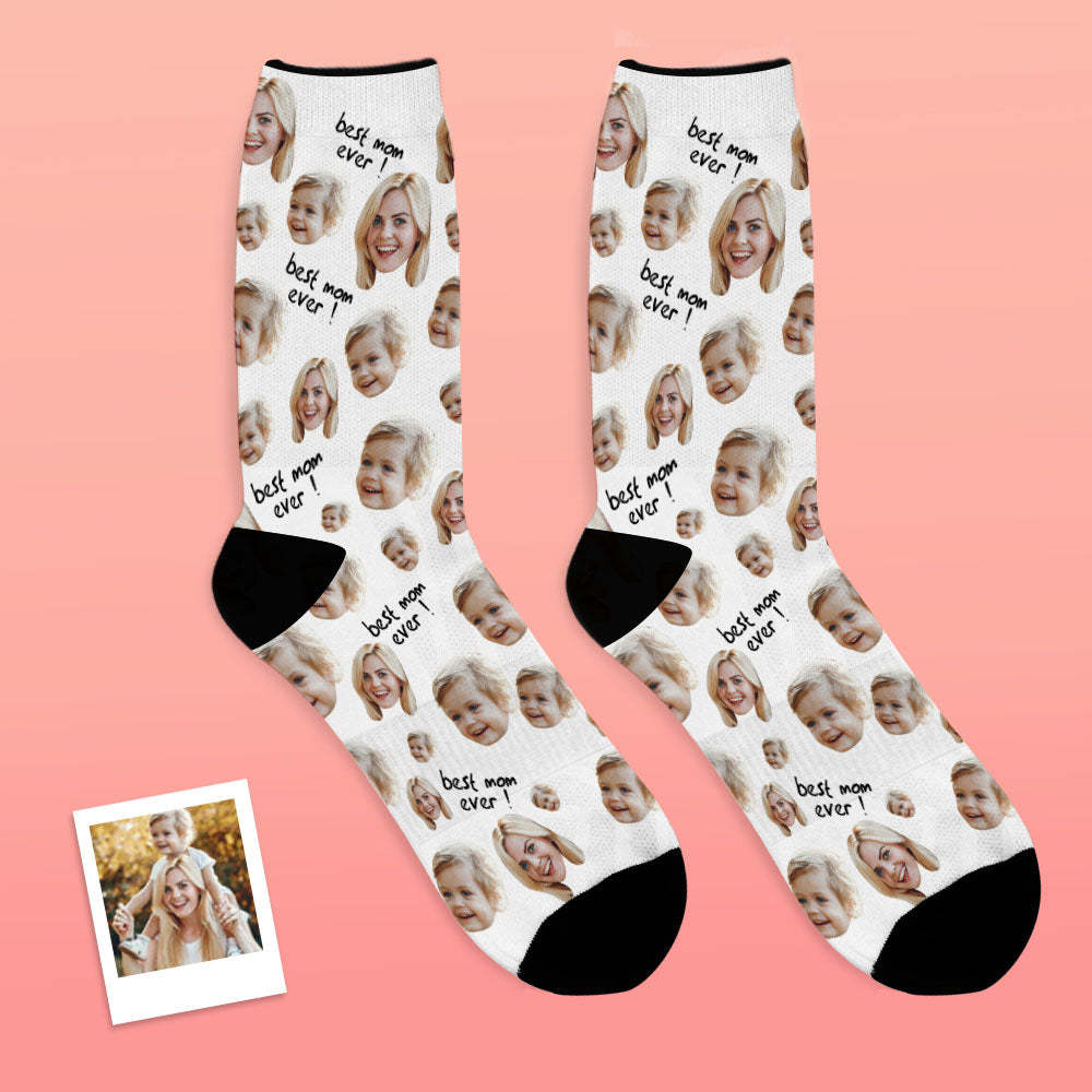 Custom Face Socks Gifts For Mother Best Mom Ever