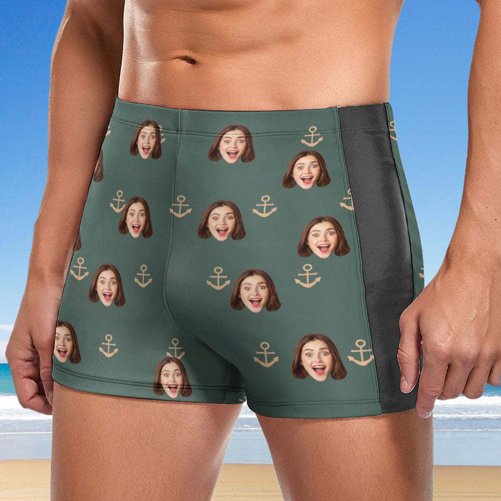 Custom Face Bathing Suit Personalised Swim Shorts With Photo Swimming Trunks For Men Novelty Gifts