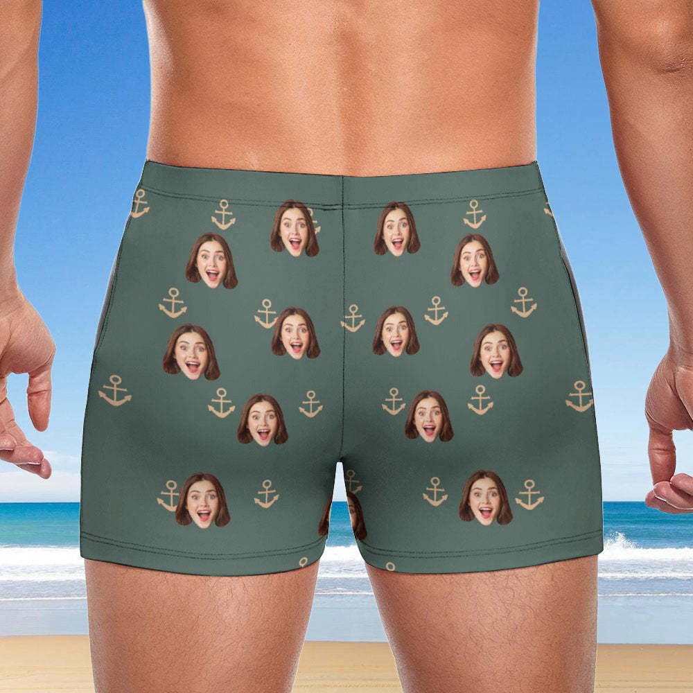 Custom Face Bathing Suit Personalised Swim Shorts With Photo Swimming Trunks For Men Novelty Gifts