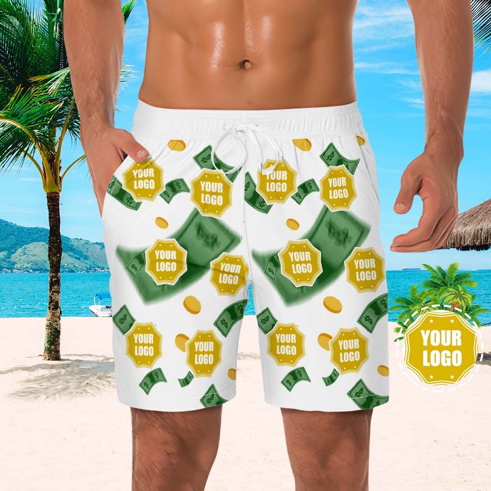 Custom Men's Mash Photo Swim Trunk with Your Logo