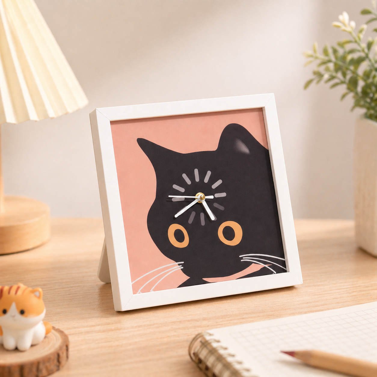 Custom Pixel Portrait Desk Clock for Kids Family  Funny Offline Mood Mini Table Clock Ornament Gift Idea - MyFaceSocks