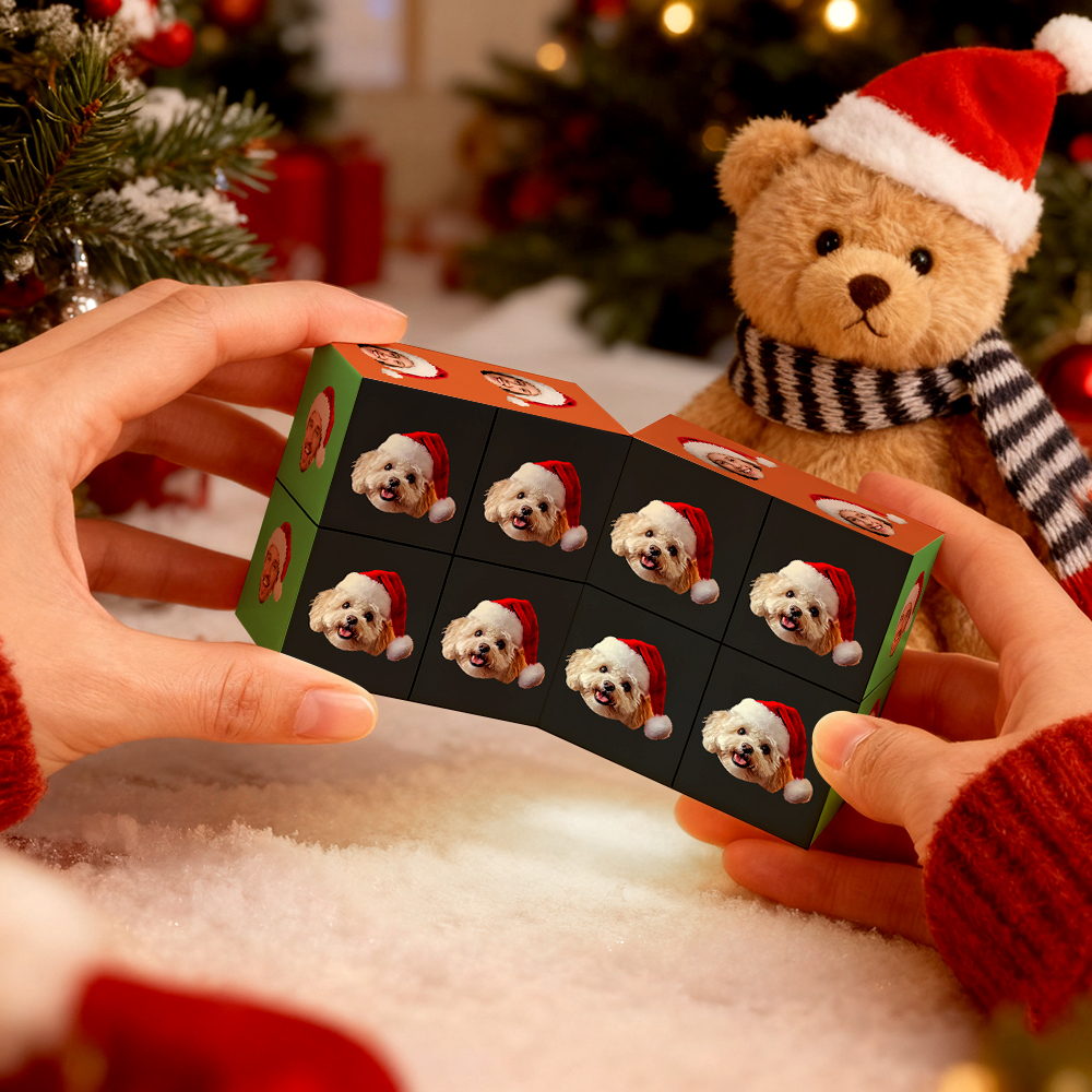 Custom Photo Rubic's Cube Personalized Infinity Cartoon Photo Cube Folding Couple Photo Cube Gifts For Christmas Gifts - MyFaceSocks