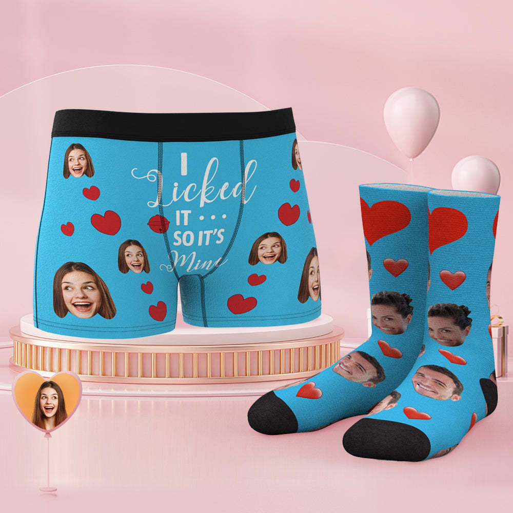 Custom Face Boxer Shorts And Socks Set It's Mine - MyFaceSocks