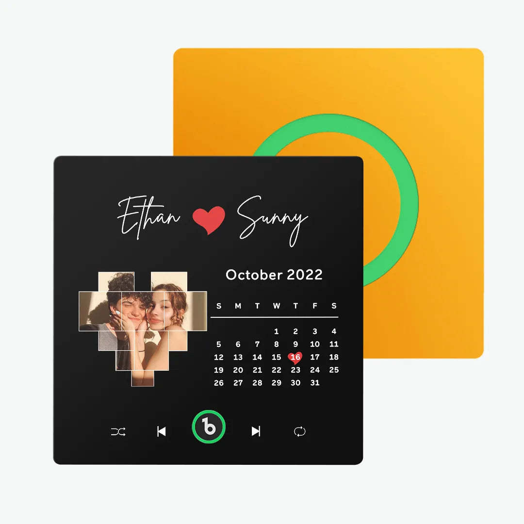 Personalized Music Fridge Magnet Colorful Frame Album Fridge Magnet Music Wall Photo Sticker Music Movement That Can Be Played Valentine Gift Idea - MyFaceSocks