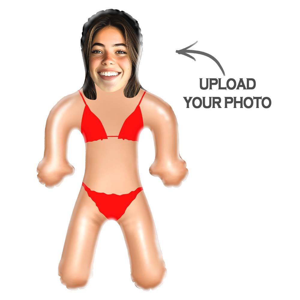 Personalized Bikini Blow Up Dolls Funny Inflatable Doll Party Favors Gifts for Her - MyFaceSocks