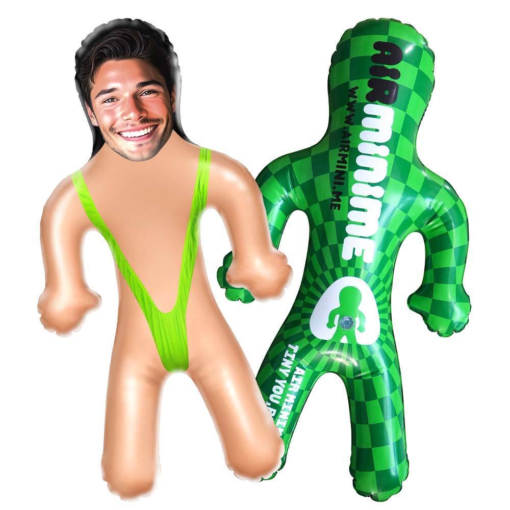 Personalized Mankini Blow Up Dolls Funny Inflatable Doll for Bachelorette Pool Party Gift - MyFaceSocks