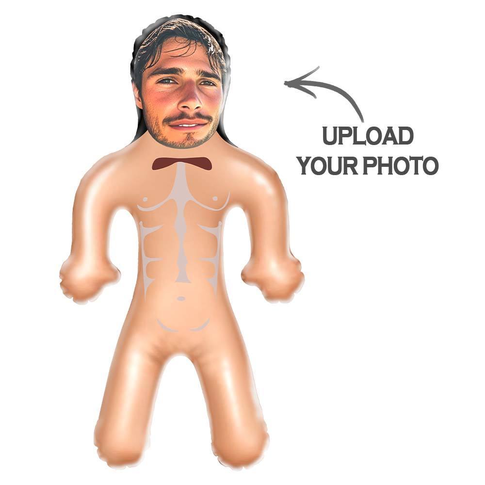 Personalized Groom Blow Up Dolls Funny Inflatable Man Printed Face Bachelorette Party Gift for Bride - MyFaceSocks