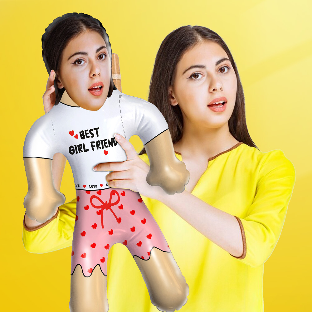Custom Blow Up Doll Personalized Your Face & Text Air Minime Doll For Couple - MyFaceSocks
