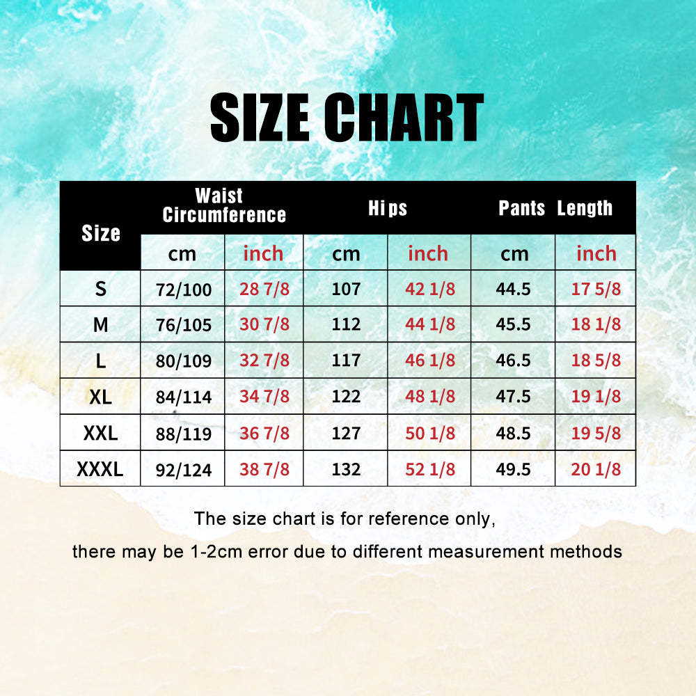 Custom Men Face Beach Short Personalized Photo Swim Trunks Random Tropical Print Shorts for Boyfriend Dad - MyFaceSocks