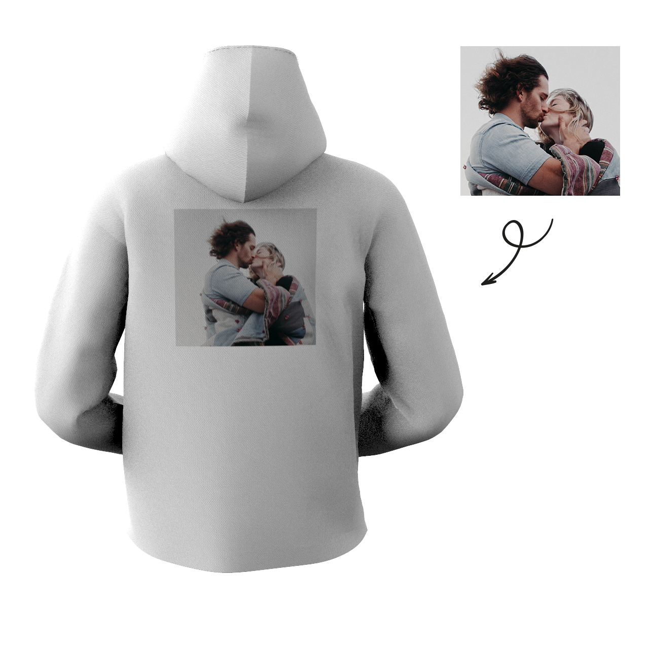 Custom Women's Hoodie Back Photo