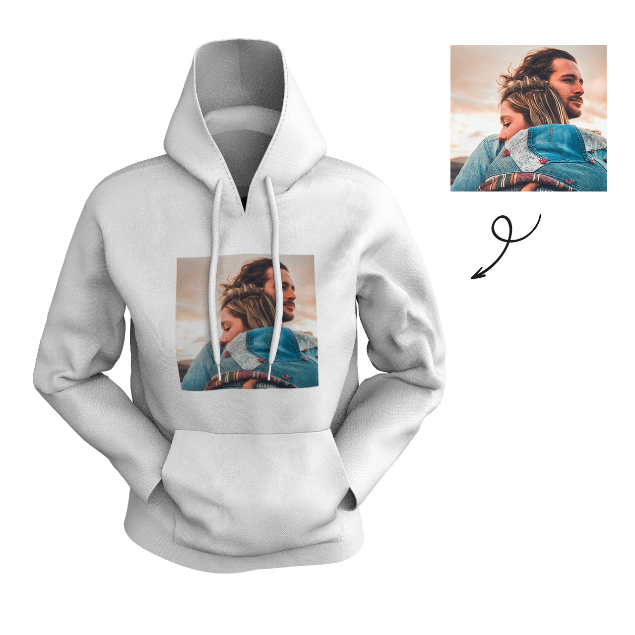 Custom Women's Hoodie Chest Photo