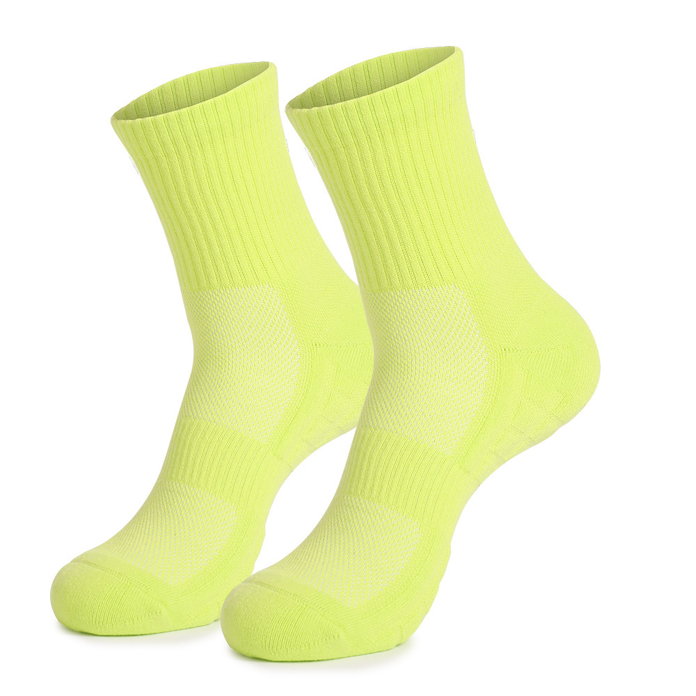 Professional Running Socks Dopamine Color Cotton Terry Socks, Thickened for Basketball, Badminton & Casual Sports