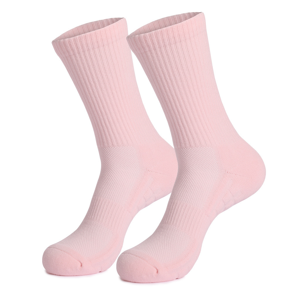 Professional Running Socks Dopamine Color Cotton Terry Socks, Thickened for Basketball, Badminton & Casual Sports