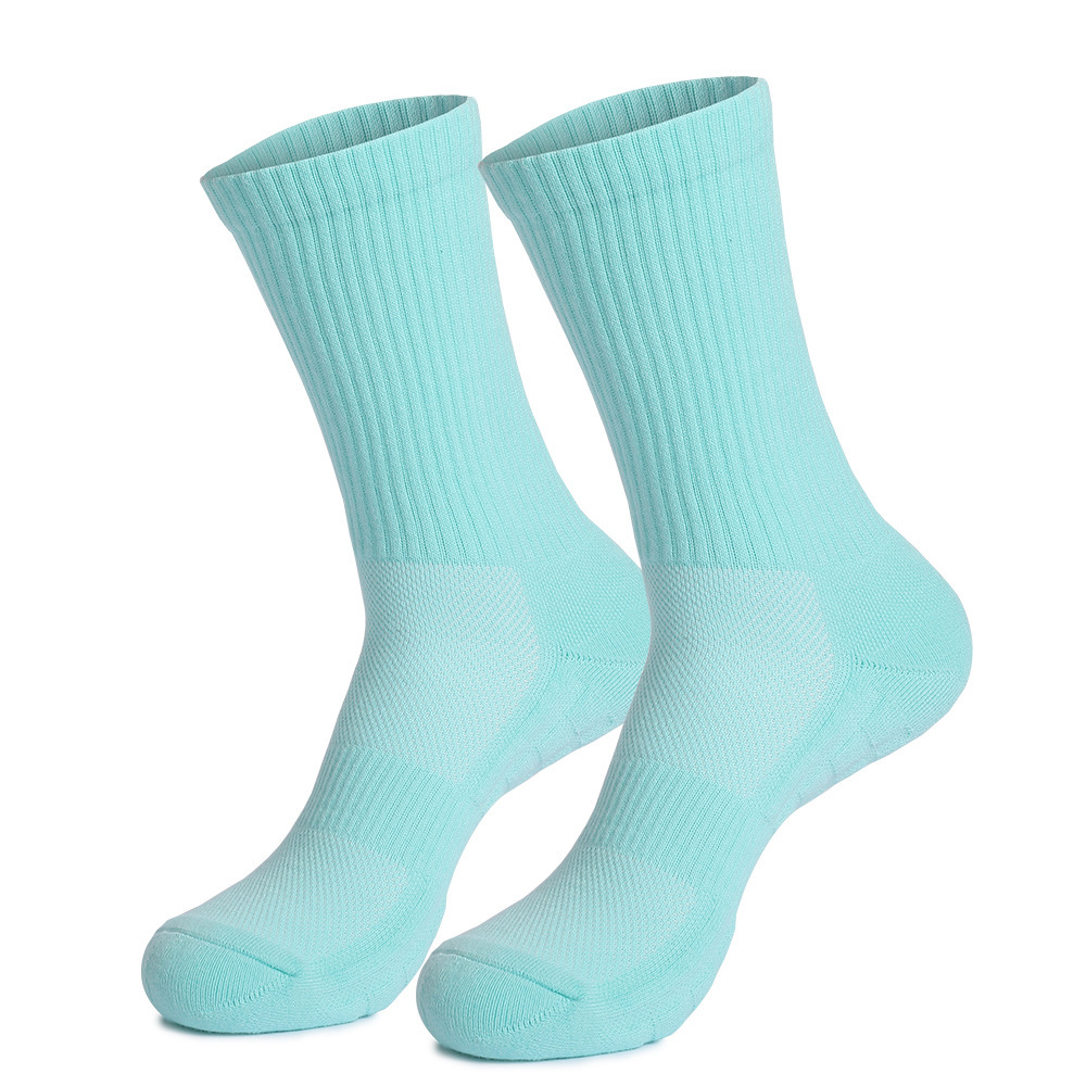 Professional Running Socks Dopamine Color Cotton Terry Socks, Thickened for Basketball, Badminton & Casual Sports