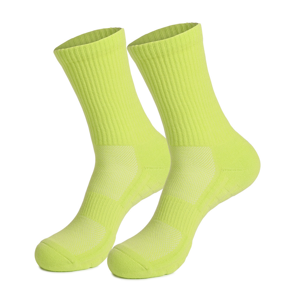 Professional Running Socks Dopamine Color Cotton Terry Socks, Thickened for Basketball, Badminton & Casual Sports