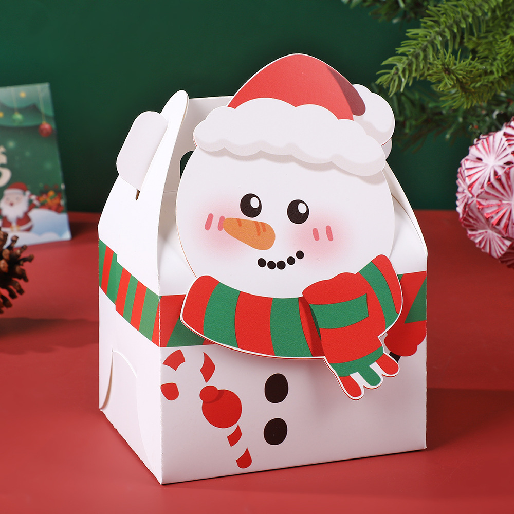 Christmas Hand-held Gift Box Snowman 10x12x16cm - MyFaceSocks
