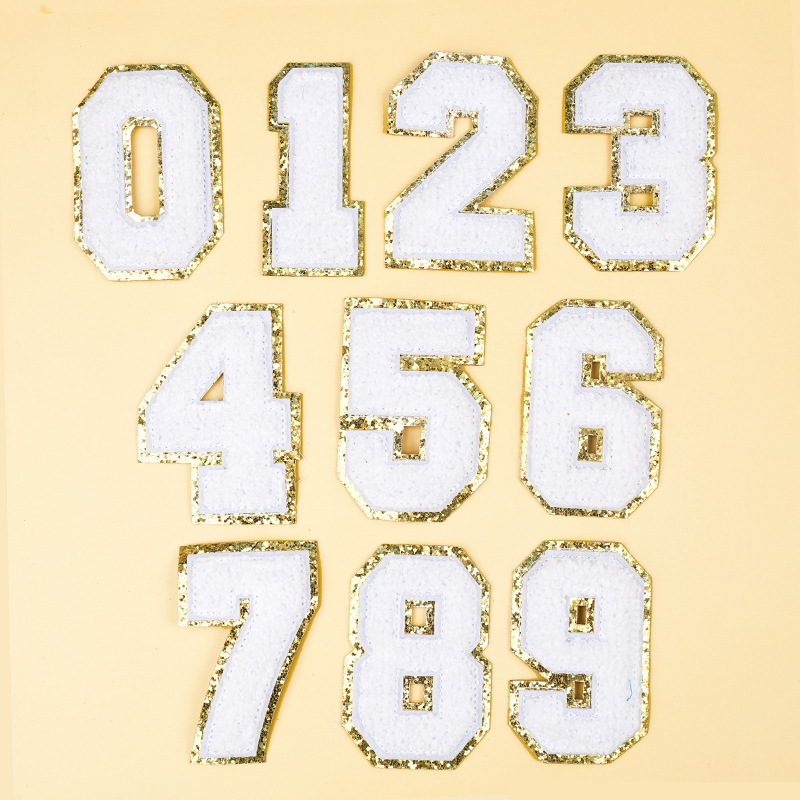 JUNK SOCKS BROOCH PINS freestyle Numbers Set White