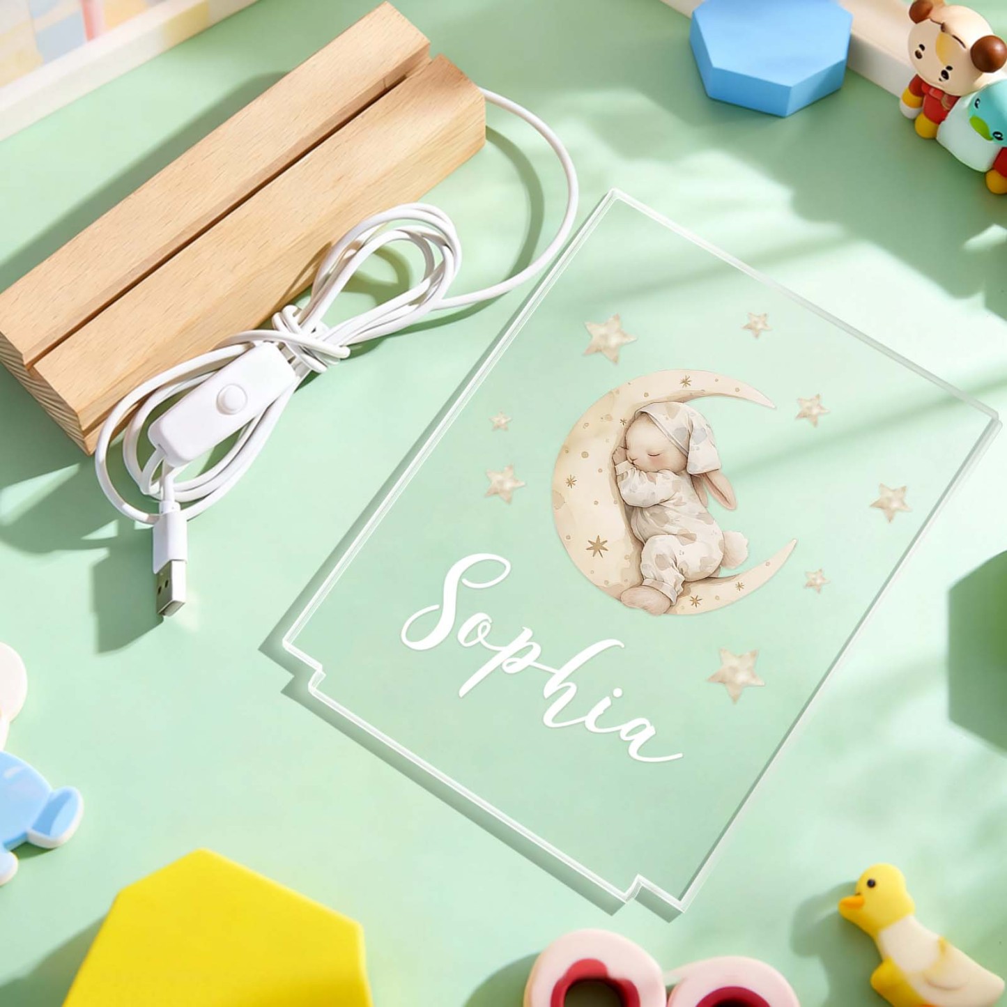 Custom Moon & Constellation Acrylic Lamp – Romantic Valentine Gift for Him or Her - MyFaceSocks