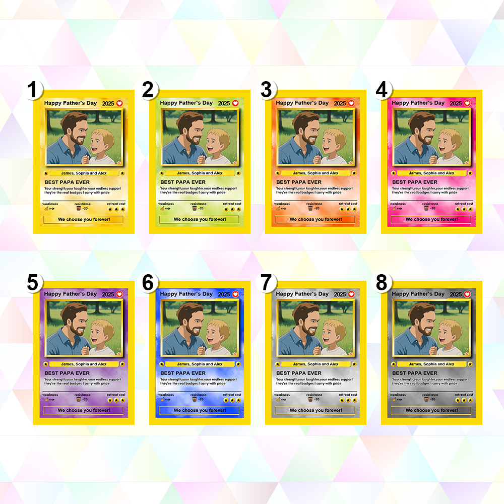 We Choose You Forever Custom Poke Card Fathers Day Gift For Poke Loving Dads Gift For Dad - MyFaceSocks