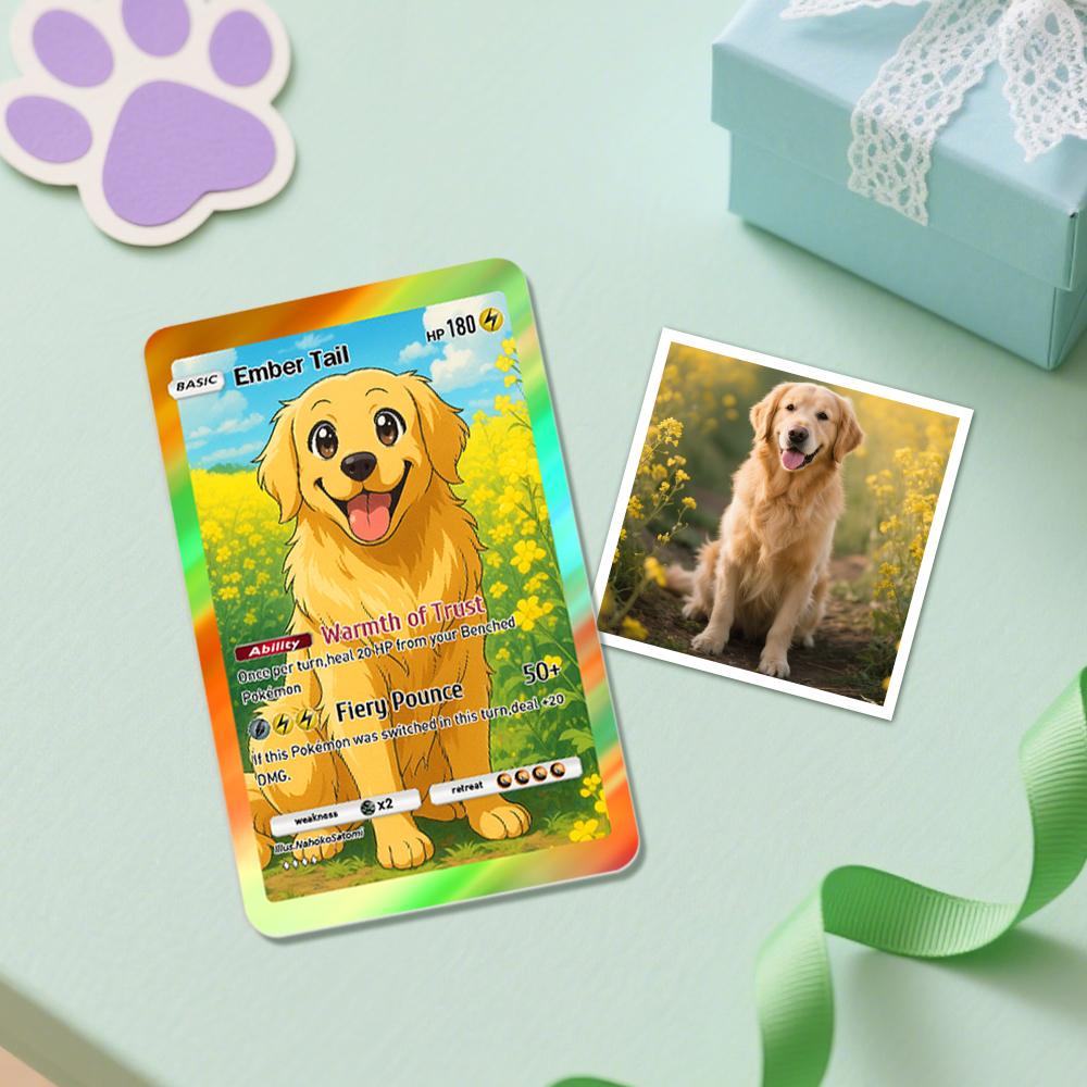Custom Anime Card Personalized Cute Gift for Pet Lover Cute Card Present - MyFaceSocks