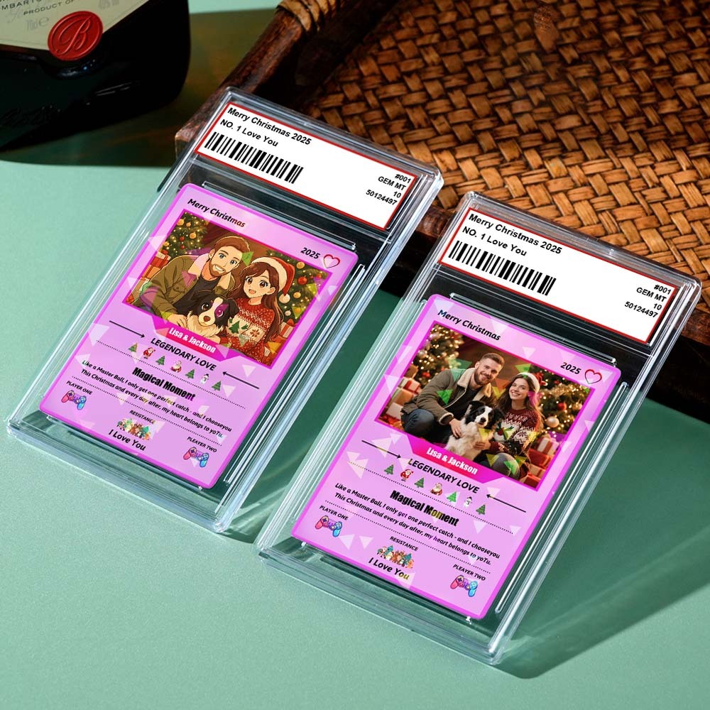 Custom Fantasy Couple Card – Personalized Magic Trading Card Gift for Christmas 2025 - MyFaceSocks