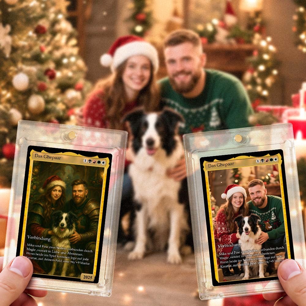 Custom Fantasy Couple Card – Personalized Magic Trading Card Gift for Christmas 2025 - MyFaceSocks