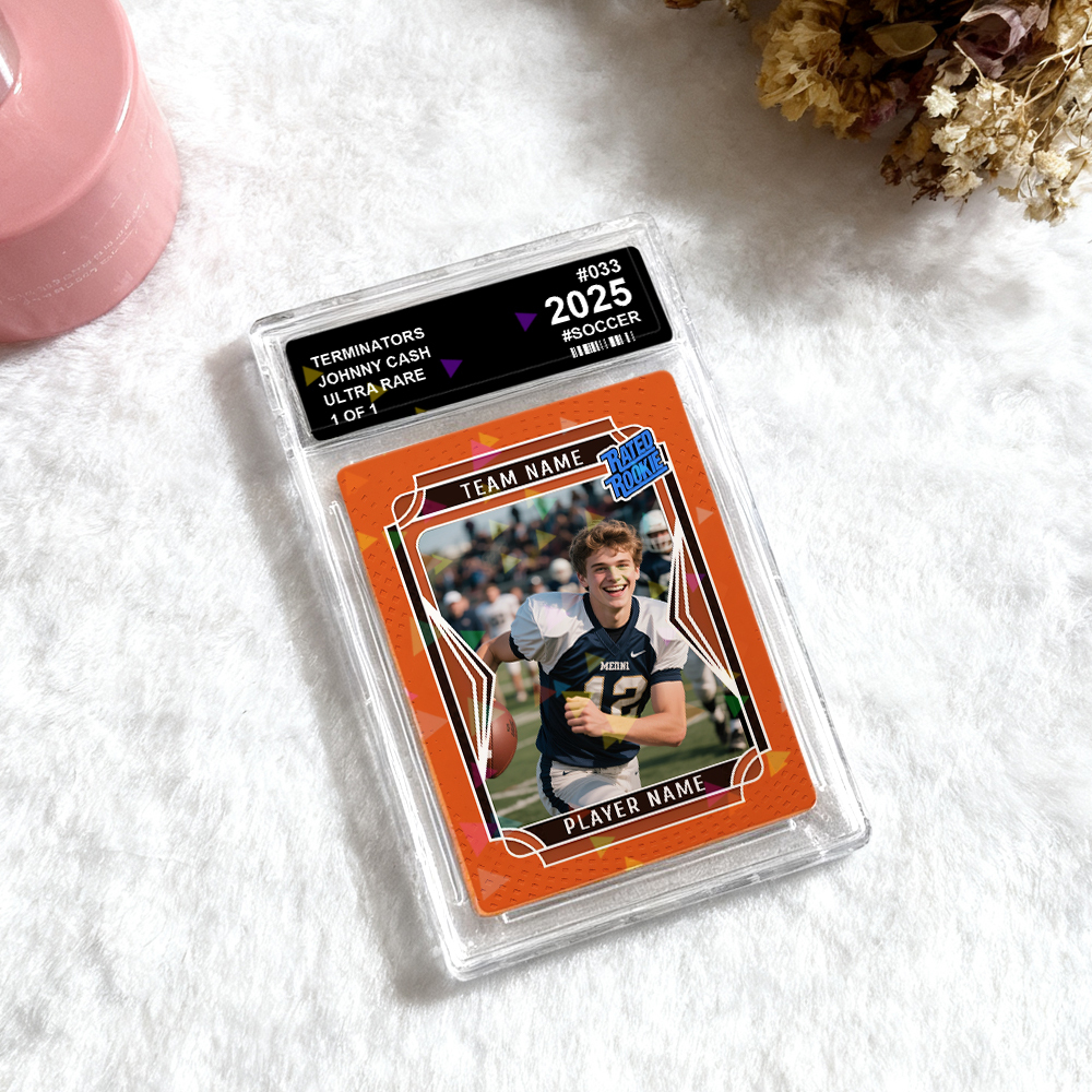 Custom Sports Trading Card Personalized Photo Portrait Card for Athletes and Fans - MyFaceSocks