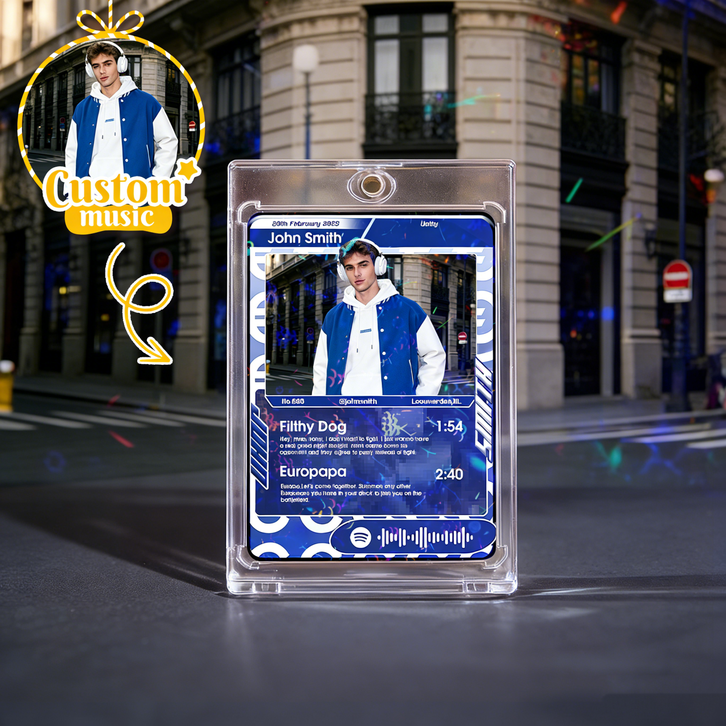 Custom Sports Trading Card Personalized Photo Portrait Card for Athletes and Fans