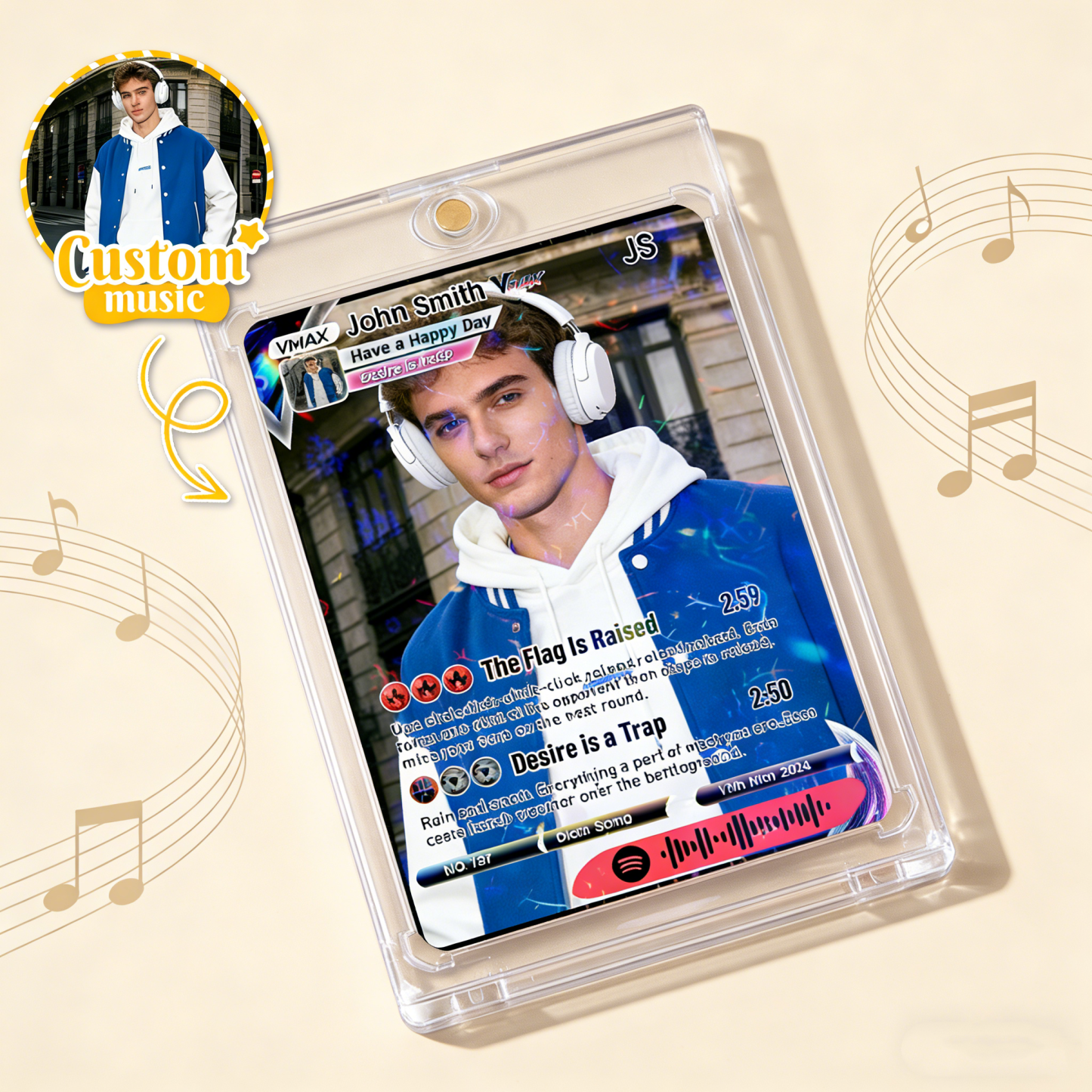 Custom Sports Trading Card Personalized Photo Portrait Card for Athletes and Fans