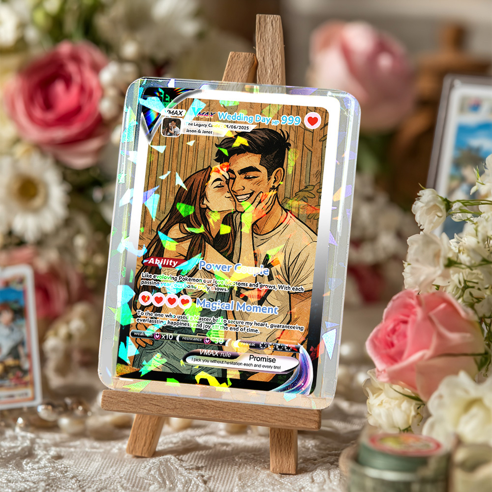 Custom Anime Couple Card Romantic Valentine Gift for Couple Unique Collectible Keepsake Gift