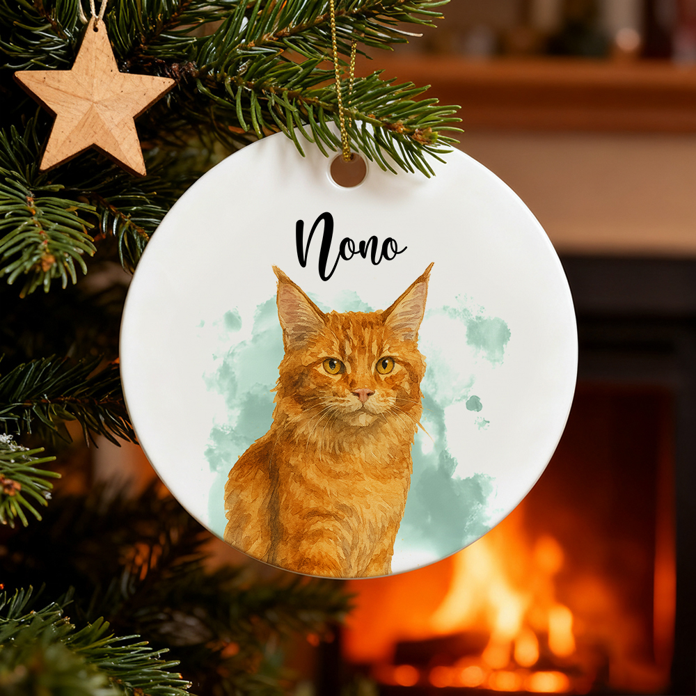 Custom Pet Ornament Personalized Dog Ornament Dog Remembrance Gift Custom Dog Ornament for Personalized Ornament Gift - MyFaceSocks