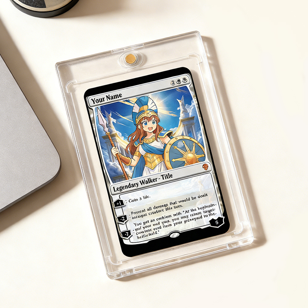 Custom MTG Style Walker Card Personalized Magic Style Christmas Gift Funny Cartoon Christmas Gift for Him or Her