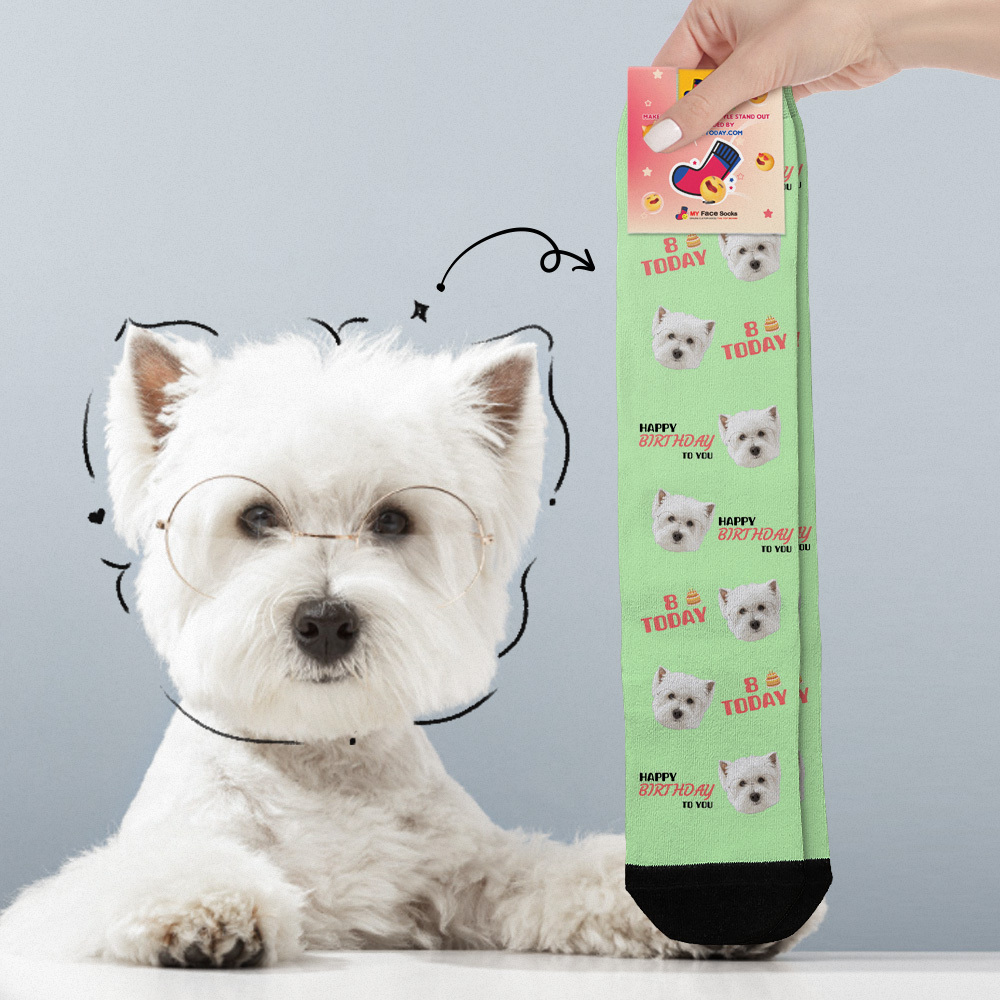 Custom Face Socks Age and Face Socks Birthday Gift Idea Happy Birthday To You - MyFaceSocks