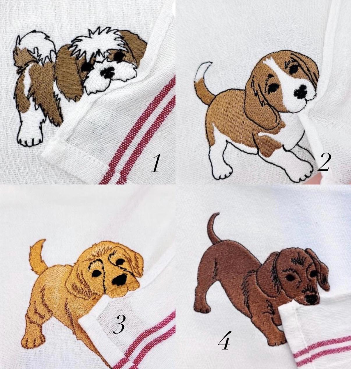 Custom Puppy Hand Towel – Personalized Dog Face Towel, Cute Pet-Themed Bathroom & Kitchen Towel, Gift for Dog Lovers