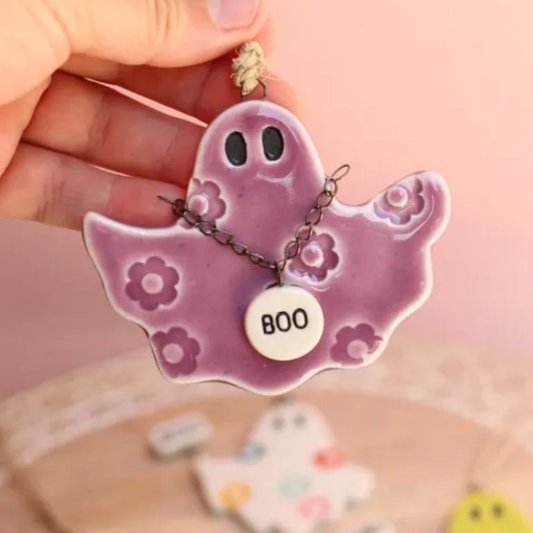 Boo ghost ornament ghost figurine hanging halloween decor boo sign - MyFaceSocks