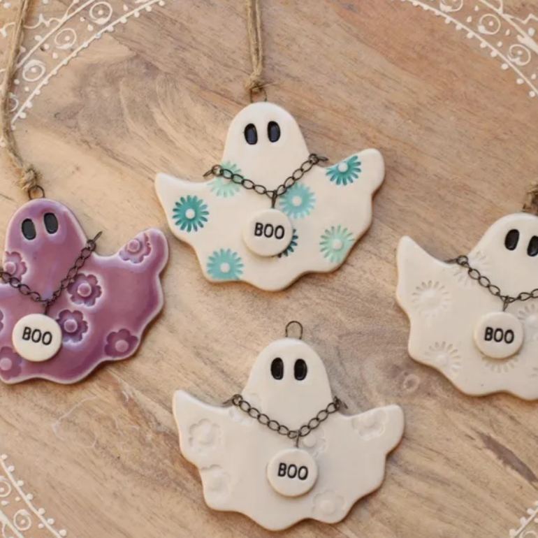 Boo ghost ornament ghost figurine hanging halloween decor boo sign - MyFaceSocks