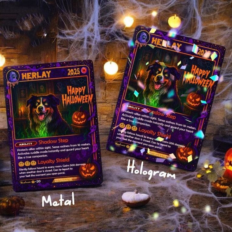 Custom Halloween Poké Card – Custom Poke Halloween Card, Spooky Halloween Day Pokemon Card Gift - MyFaceSocks