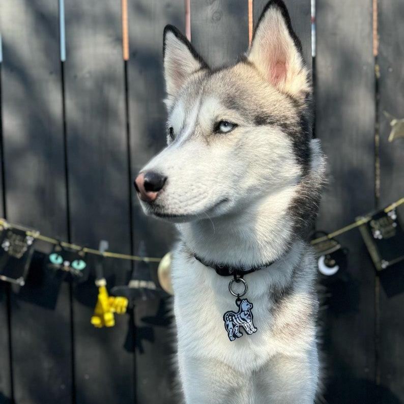 Personalized Skeledog ID Tag: 3D Printed Halloween Dog Breed Keychain - MyFaceSocks