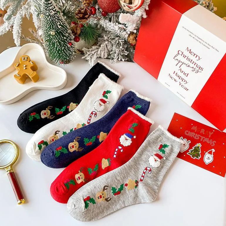 Christmas Blind Box Socks Cute Cartoon Mid-Calf Socks Holiday Gift Stocking Stuffer - MyFaceSocks