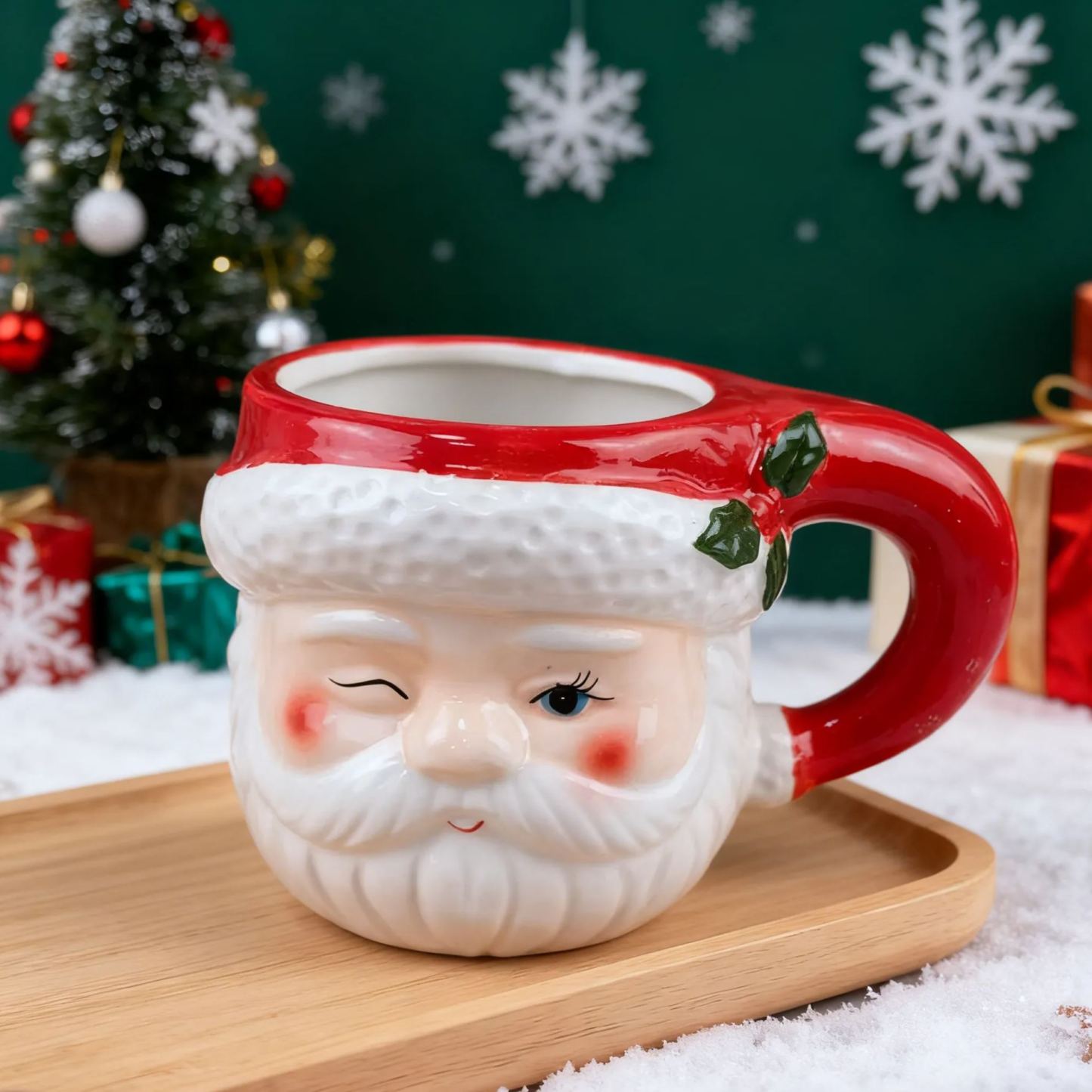 Christmas Santa Ceramic Mug Cute Cartoon Snowman Cup Holiday Coffee Mug Christmas Gift - MyFaceSocks