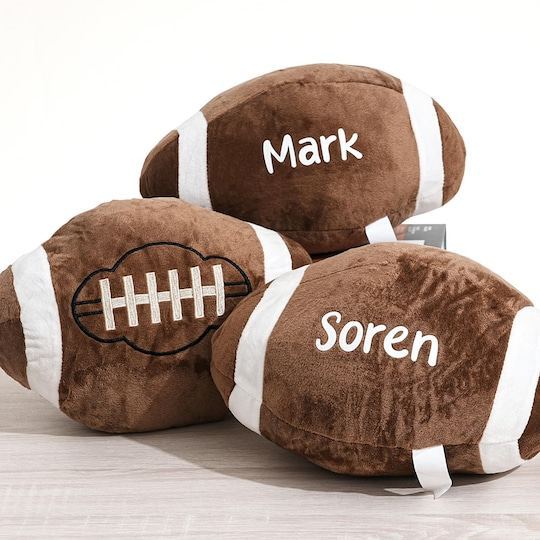 Personalized Stuffed Plush Football with Name, Party Decor, Name Football Pillow, Sports Pillow, Cute Birthday Plush Gift, Gift for Boy Girl